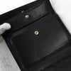 Prada 棕色三角形徽标缎面三折钱包