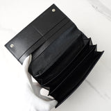 プラダ サフィアーノ レザー 三角プレート 二つ折り財布 長財布 ブラック - NEWSED