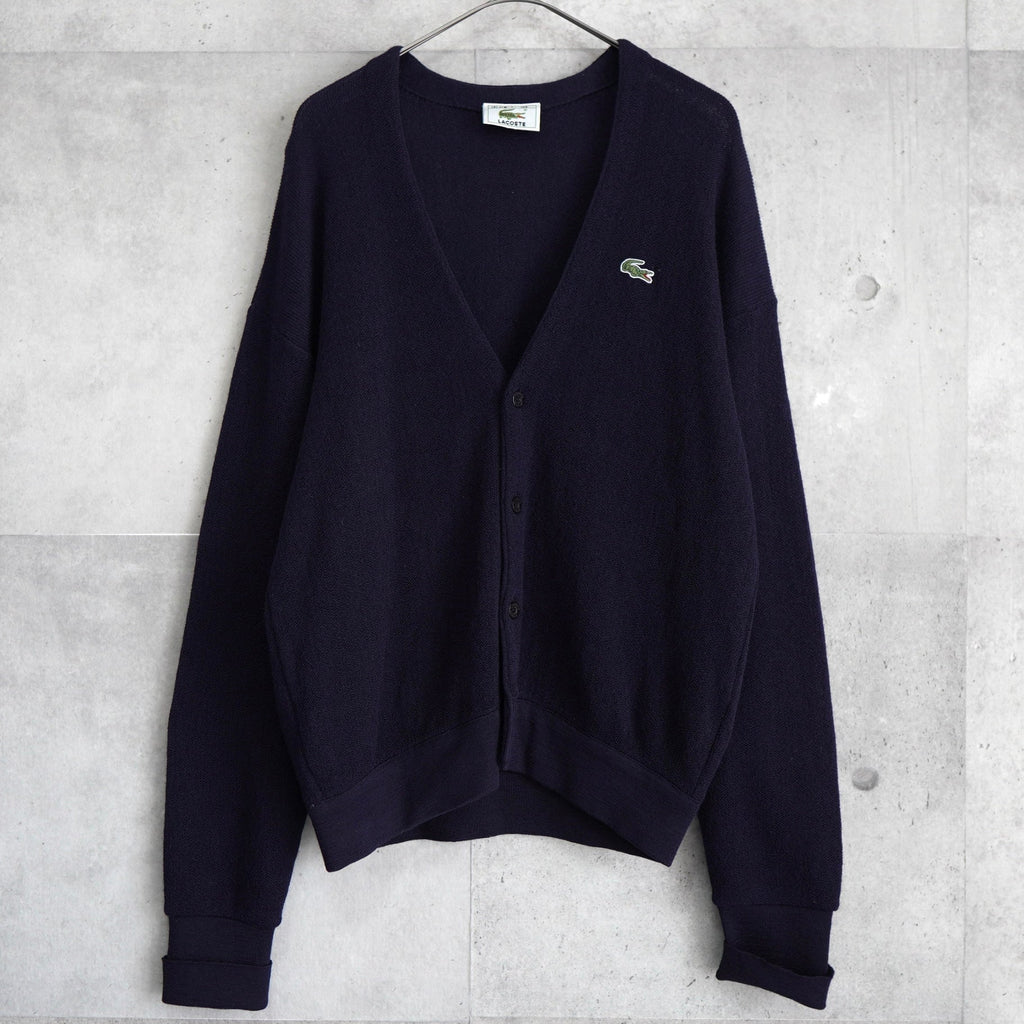 ラコステ カーディガン ロゴパッチ ダークネイビー