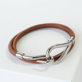 エルメス ジャンボブレス レザー シルバー / ブラウン - NEWSED