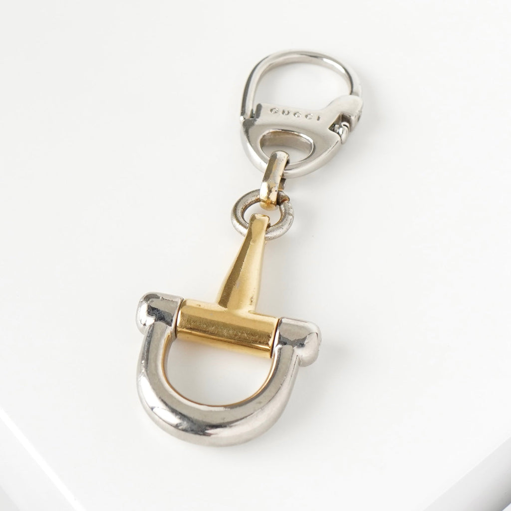 Gucci Horsebit Keychain Charm in Silver and Gold