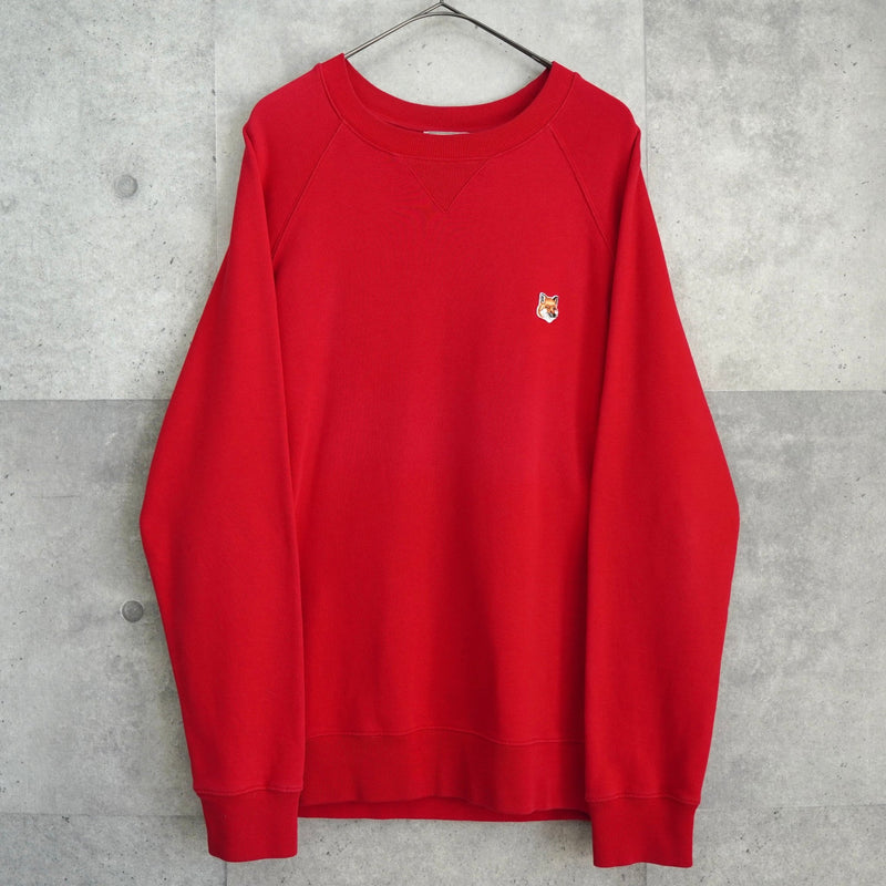 メゾン キツネ フォックスヘッド スウェット レッド - NEWSED