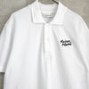 Maison Kitsune 草书徽标短袖 Polo 衫 白色