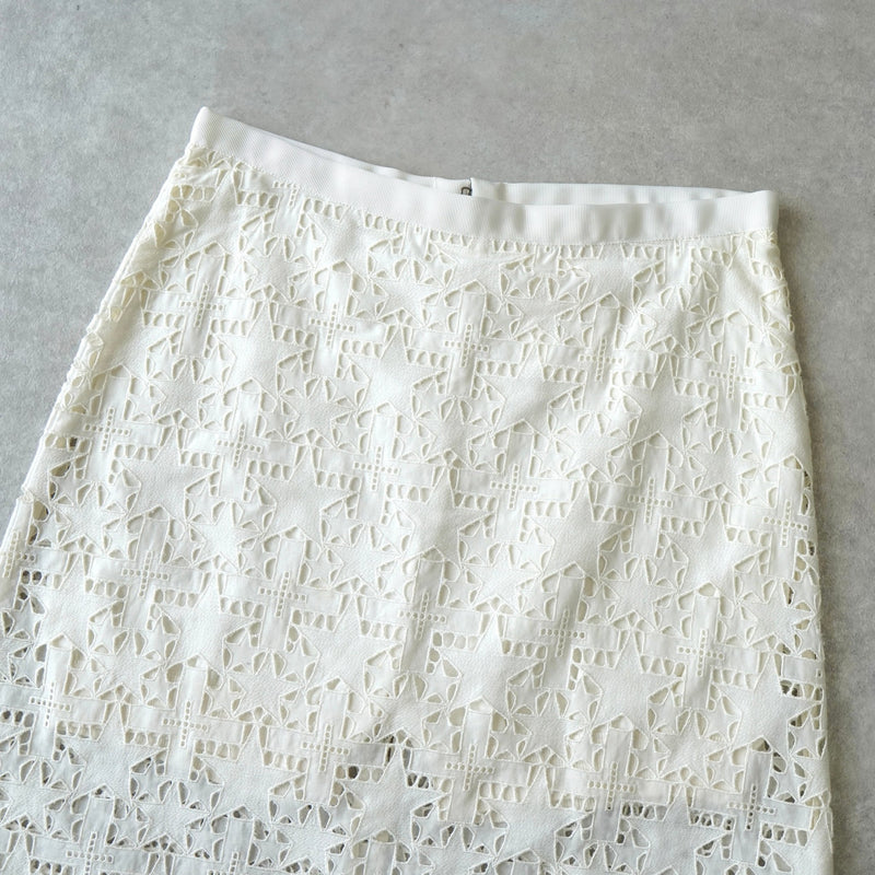 サカイ スター 星型 レース 台形 スカート ホワイト - NEWSED