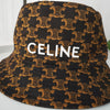 セリーヌ ロゴ トリオンフ モノグラム バケットハット ブラウン