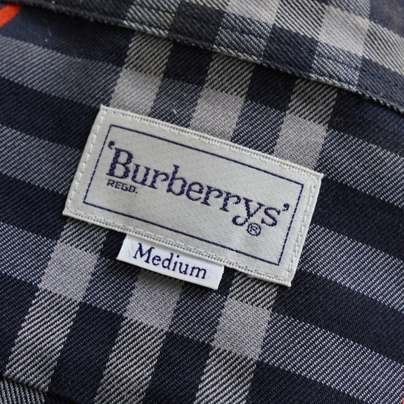 バーバリー ヴィンテージ ノバチェック 長袖シャツ ネイビー - NEWSED