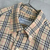 Burberry Vintage Nova 象牙白格纹短袖衬衫
