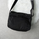 プラダ トライアングルロゴ ナイロン / レザー ショルダーバッグ メッセンジャーバッグ ブラック - NEWSED