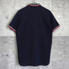 Fred Perry logo embroidered short sleeve polo shirt in navy and red