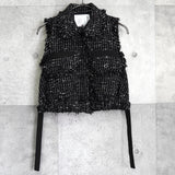 サカイ ツイード ベスト ブラック レディース - NEWSED
