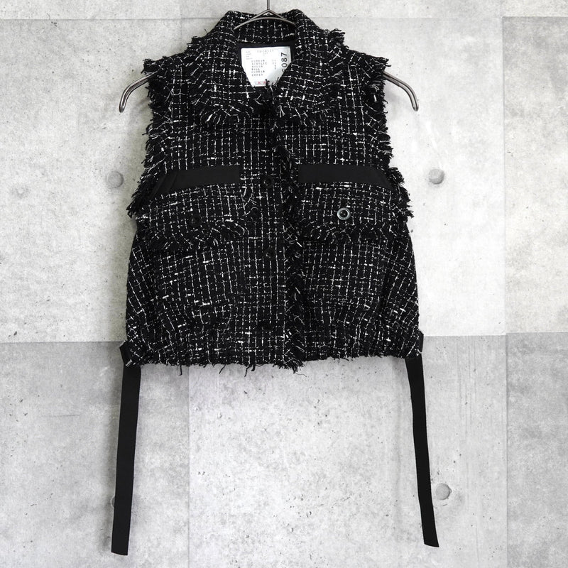 サカイ ツイード ベスト ブラック レディース - NEWSED