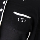 クリスチャン ディオール ロゴ 刺繍 長袖トップス カットソー ブラック レディース - NEWSED