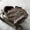 プラダ ポコノ テスート ナイロン ミニバックパック リュックサック 三角プレート カーキ グレー