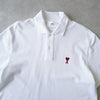 Ami Paris 白色心形标志短袖 Polo 衫