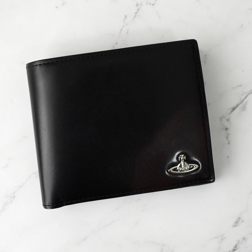 Vivienne Westwood Orb 皮革双折钱包 黑色