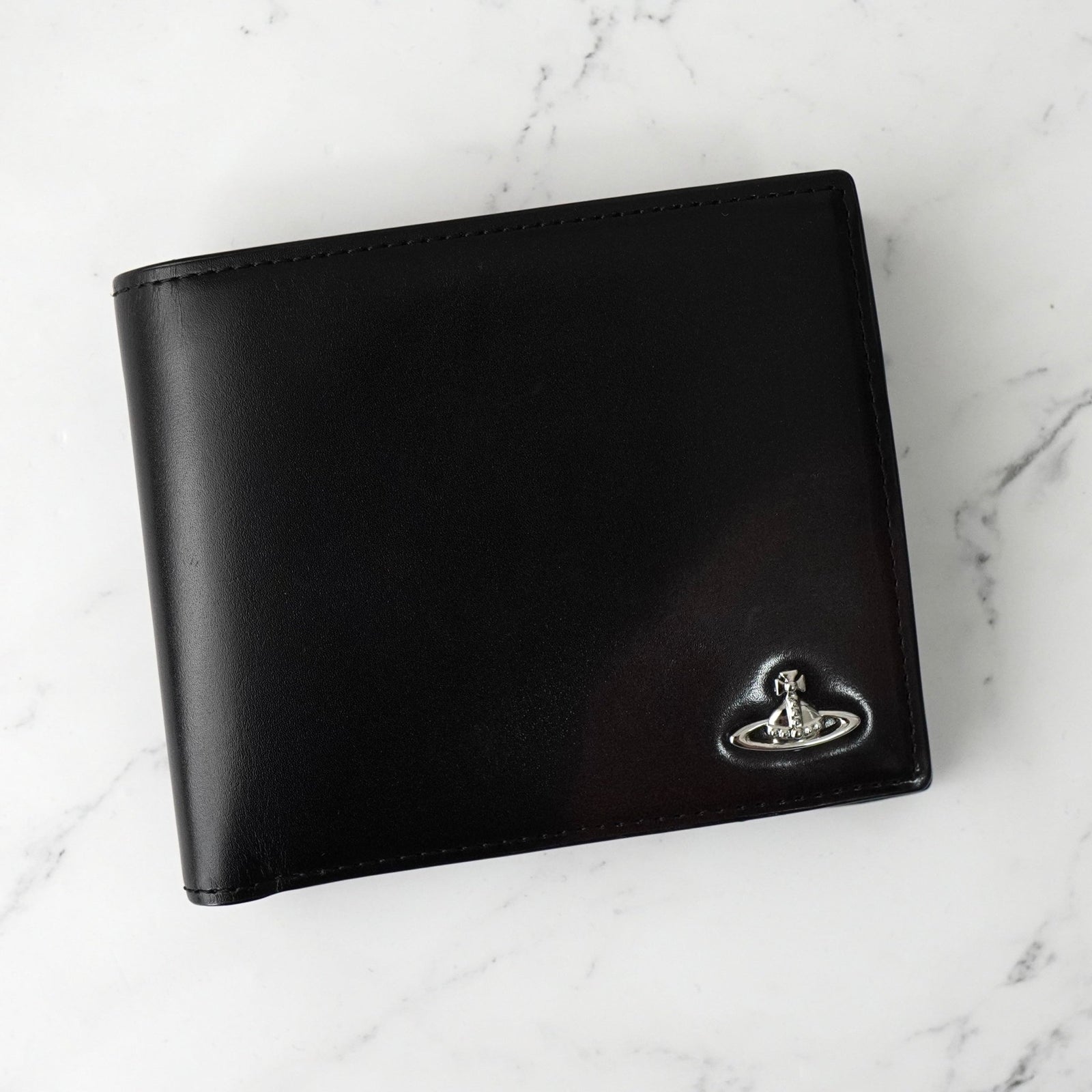 Vivienne Westwood Orb Leather Bi-fold Wallet Black | ブランド古着