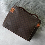 セリーヌ マカダム バニティバッグ ハンドバッグ ブラウン - NEWSED