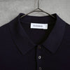 Jil Sander 真丝素色轻薄短袖 Polo 衫（海军蓝）