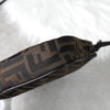 Fendi Zucca Canvas Leather Shoulder Bag Brown