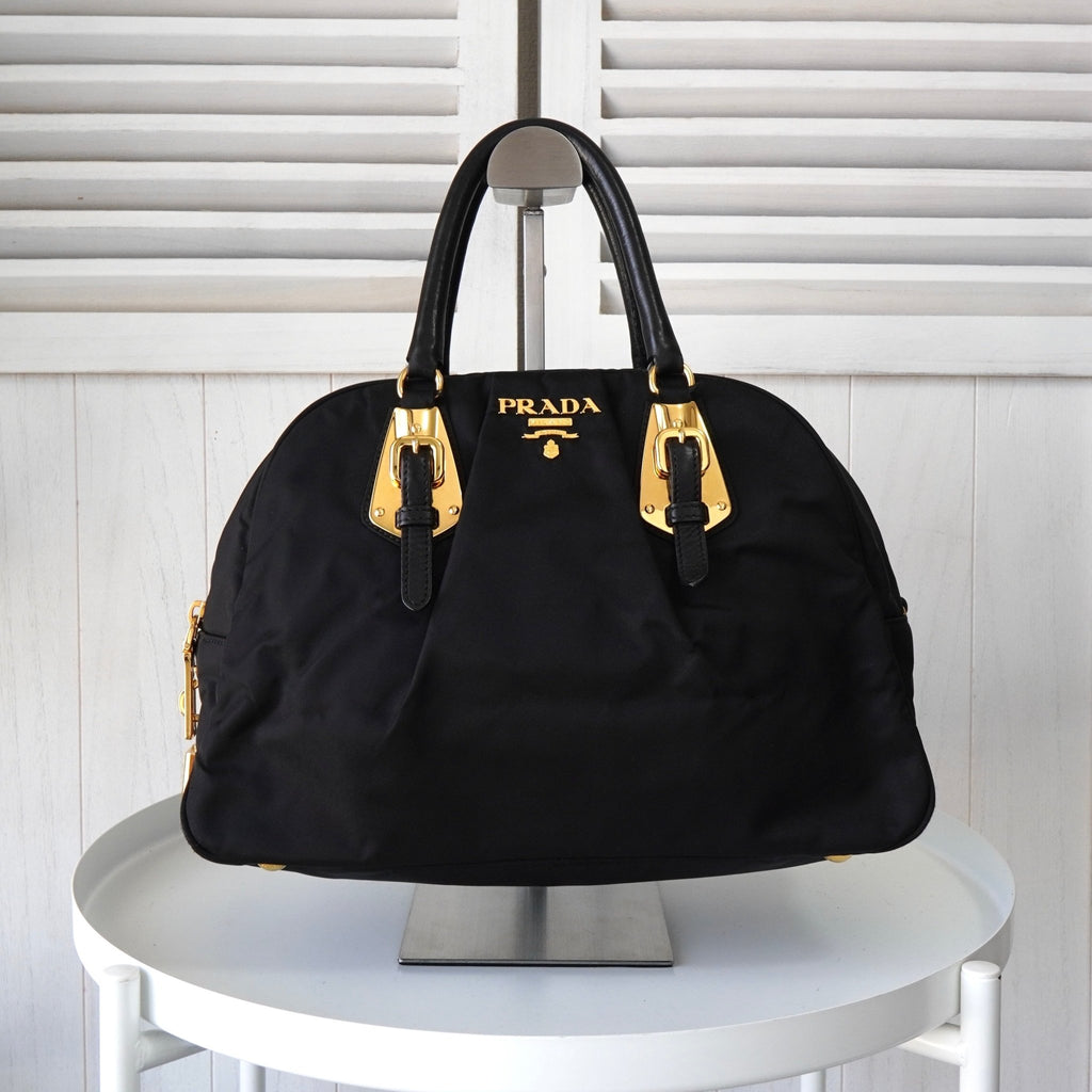PRADA ミニボストンバッグ　ブラック　ハンドバッグ　プラダ　ナイロンバッグ プラダ ナイロン ミニボストンバッグ ハンドバッグ ブラック