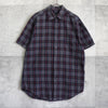 バーバリー ホースロゴ 刺繍 ノバチェック 半袖シャツ ネイビー