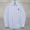 ラルフローレン ポロベア 刺繍 長袖シャツ オックスフォードシャツ サックスブルー