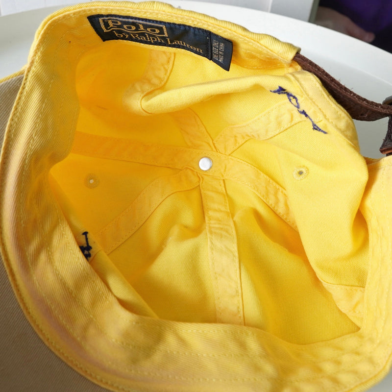 ポロ ラルフローレン ロゴ キャップ イエロー - NEWSED