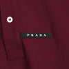 Prada 波尔多红和酒红色橡胶徽标短袖 Polo 衫