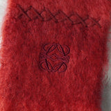ロエベ アナグラム 刺繍 モヘア マフラー レディッシュブラウン - NEWSED