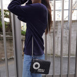 ミュウミュウ マテラッセ ビジュー レザー チェーン ショルダーバッグ ブラック - NEWSED