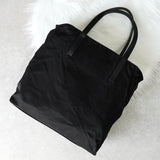 プラダ ポコノ テスート ナイロン レザー トートバッグ ブラック ギャランティーカード付き - NEWSED