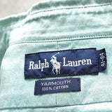 ポロ ラルフローレン ゴルフロゴ 刺繍 長袖シャツ グリーン - NEWSED