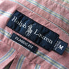 Polo Ralph Lauren 徽标刺绣条纹长袖衬衫（粉色）