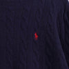 ポロ ラルフローレン ロゴ刺繍 ケーブル編み カシミヤ混紡 ニット ネイビー