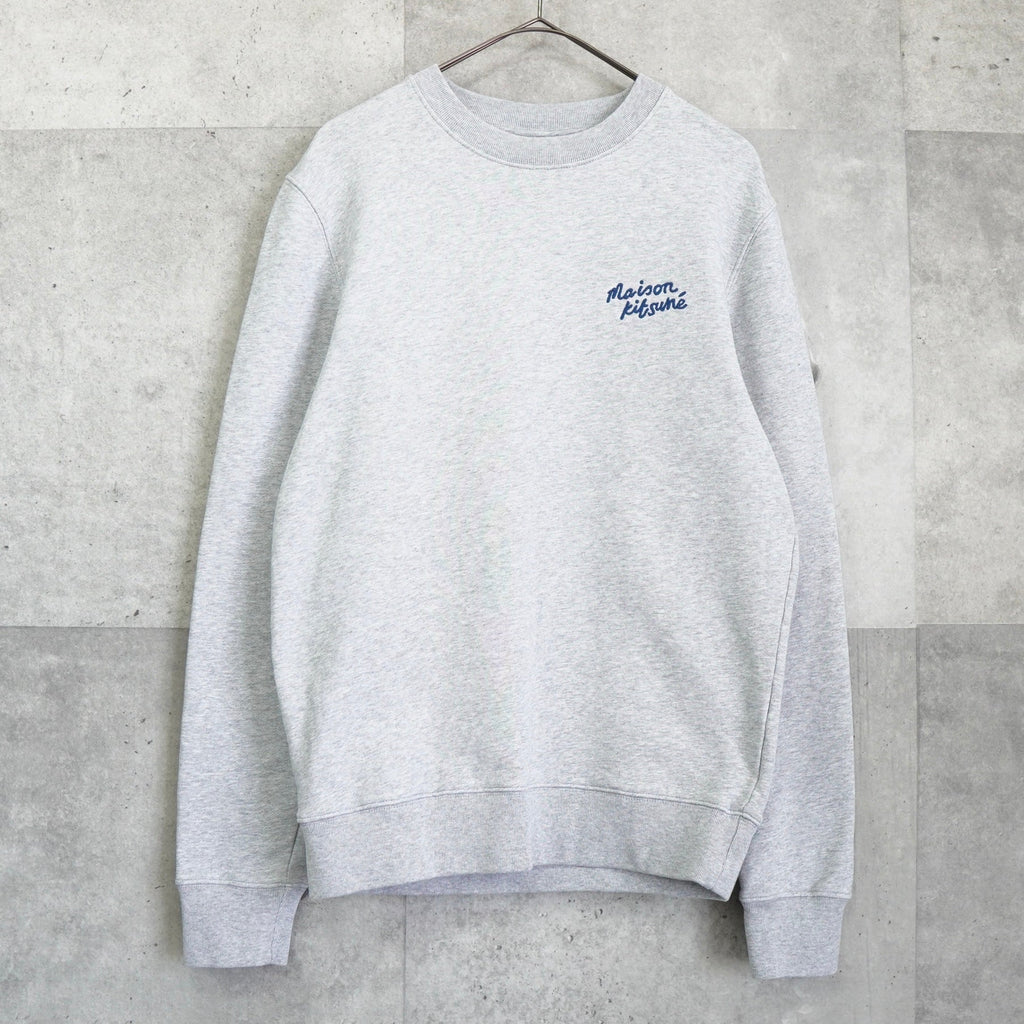 Maison Kitsuné 灰色徽标刺绣运动衫
