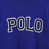 ポロ ラルフローレン カレッジロゴ ニット ブルー - NEWSED