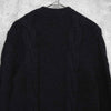セリーヌ ヴィンテージ カシミア ケーブル ニット レディース チャコールグレー レザー ウエストベルト付き