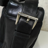 プラダ テスート ポコノ ナイロン サフィアーノレザー トライアングルロゴ ショルダーバッグ ブラック - NEWSED