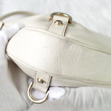 グッチ アビー レザー ワンショルダーバッグ ホワイト - NEWSED