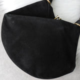 サルバトーレ フェラガモ スエード がま口 ハンドバッグ ブラック - NEWSED