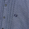 Fred Perry 徽标刺绣蓝色圆点长袖衬衫