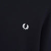 Fred Perry 徽标刺绣黑色运动衫