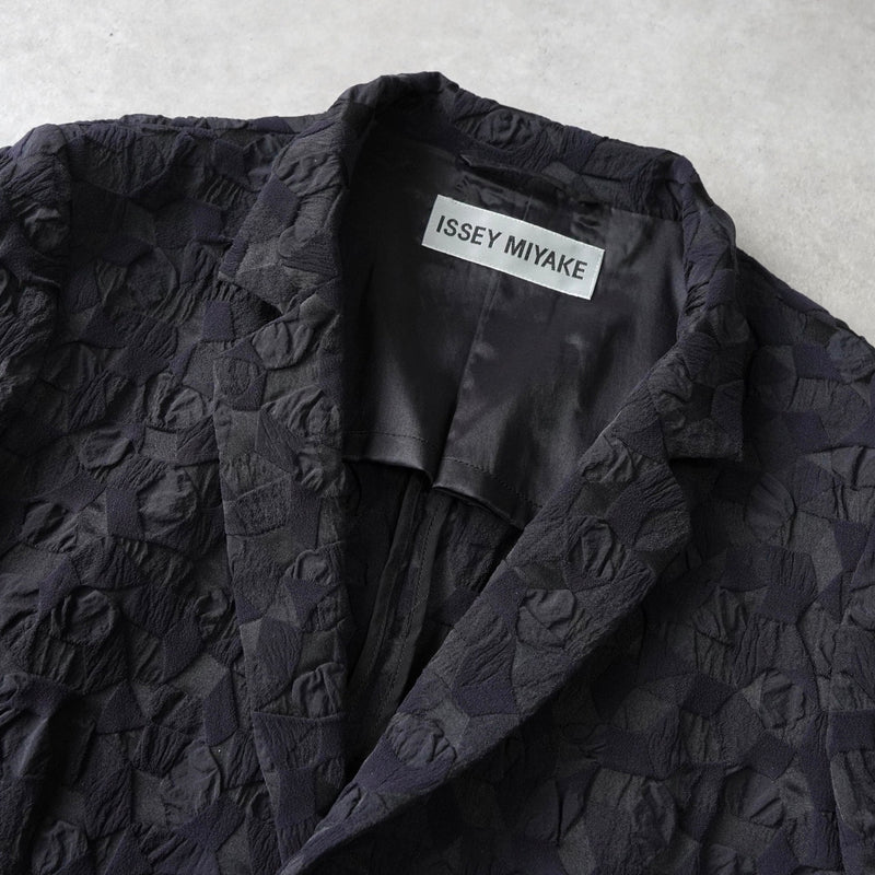 イッセイミヤケ フラワー ナイロン シングル イージー セットアップ ブラック レディース - NEWSED