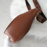 ステラマッカートニー ミニ クロスボディバッグ ショルダーバッグ レザー パンチングロゴ ブラウン - NEWSED