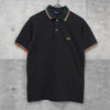 Fred Perry logo embroidered short sleeve polo shirt in grey