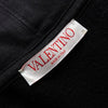 Valentino logo print hoodie in black