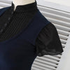 Sonia Rykiel 女士 Docking 衬衫，针织，短袖，黑色