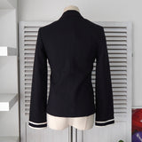 フレッドペリー ロゴ刺繍 シングル テーラードジャケット ブレザー ブラック レディース - NEWSED