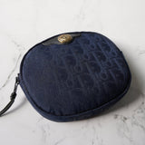 ディオール トロッター キャンバス/レザー コインケース ミニポーチ 小物入れ ネイビー - NEWSED