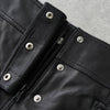 トミー ヒルフィガー レザー ミニスカート ブラック レディース